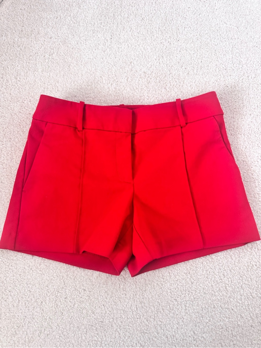 Loft Women’s Red Tailored High-Waist Shorts